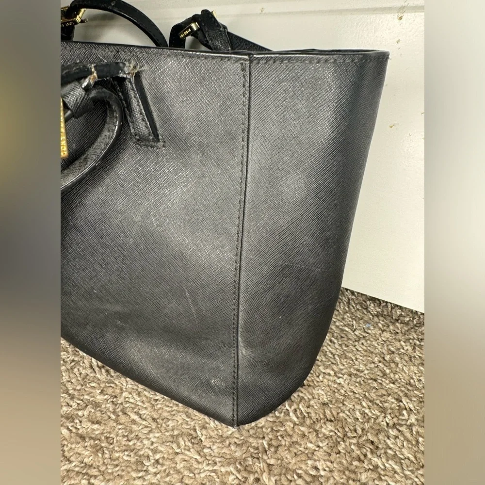 Tory Burch Black Saffiano Leather Tote